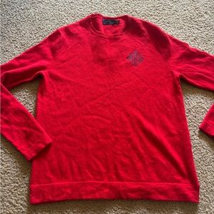 Polo Ralph Lauren Size M Cashmere Wool Red Pullover